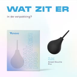 Yonovo® Anaal Douche Pro - Reinigen - Anus Anale - Vaginale vaginaal - Spoelen - Deluxe - Klysma set - Shower mannen en vrouwen Constipatie darmreiniging - Ontgifting - Buttplugs erotiek seksspeeltjes - vibrator Dildo - Zwart — thumbnail 6