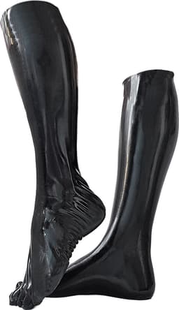 BamBella® - Latex sokken kousen - voetfetisj voeten fetish - erotisch Rubber sok voet halflang — thumbnail 1