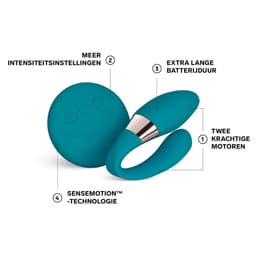 LELO TIANI Duo – Koppelvibrator – Dubbele Motoren – Afstandsbediening – Ocean Blue — thumbnail 4