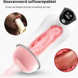 Sex Toys voor Mannen - Masturbator voor Man - Blow Job Stimulator - PocketPussy - Deepthroat - Mastrubator Elektrisch - Incl Koptelefoon met Kreungeluid — thumbnail 7