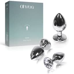 Metalen Buttplugs voor mannen en vrouwen - Erotiek & Seksspeeltjes - Buttplug Set 3-Delig - Anale speeltjes & Butt Plug - Wit — thumbnail 11