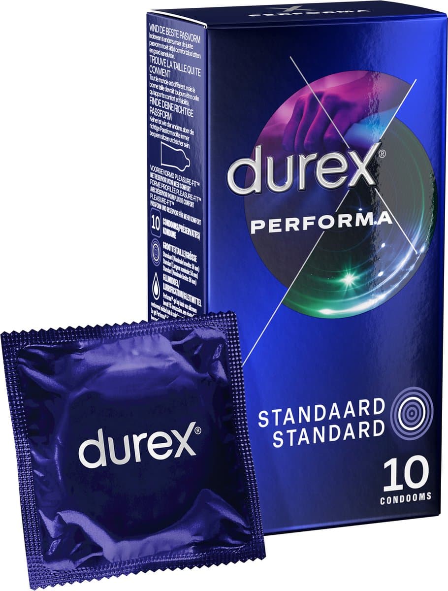 Durex - Condooms Performa - Met Vertragende Gel Voor Langer Plezier - 10st — afbeelding 1