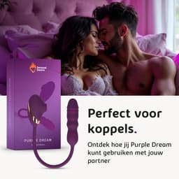 Sensual Desire® Purple Dream – Clitoris Stimulator met Tongbeweging – Stotende Dildo Vibrator – Dual Action – 10 Standen — thumbnail 5