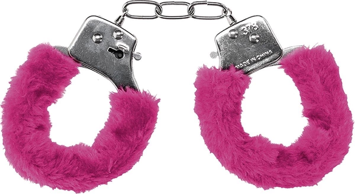 Scoby - Handboeien - Pluche Handboeien Set - BDSM - Erotisch Speeltje - Met Slotje en 2 Sleutels - Roze — afbeelding 1
