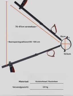 BUM BLING® Verstelbare Spreidstang - Bondage Bar RVS - BDSM Toys - BDSM Extreme — thumbnail 8
