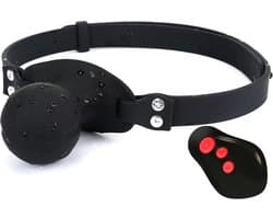 E-stim vibrerende mond gag - Elektrische schokjes - Remote control - Siliconen gag bal - Verstelbaar