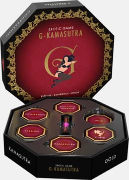 G Kamasutra spel - erotisch spel voor koppels - truth or dare - erotiek -spelletjes voor volwassenen - binddoek en zandloper inbegrepen — thumbnail 1