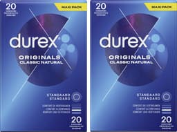 Durex Condooms Classic Natural 20st x2 - Cadeau voor man en vrouw — thumbnail 1