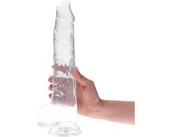 Transparante XXL Dildo - 32.5 cm - Met Zuignap - Grote Dildo