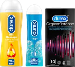Durex - Play Massage 2/1 Sensitive 200ML - Play Tingle Glijmiddel 100ML - Condooms Orgasm Intense Stimulerende Gel 10st — thumbnail 1