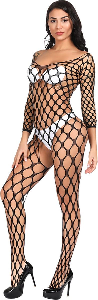Zwarte sexy Lingerie set / uitdagende catsuit / one size body / porno lingerieset — afbeelding 1