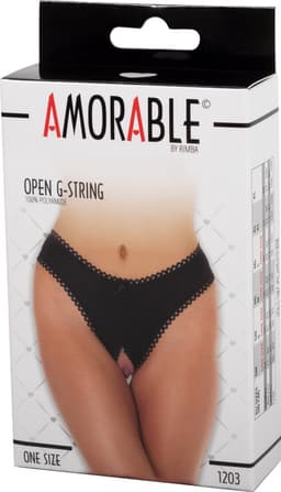 Amorable - Sexy Slipje Met Open Kruis - Zwart - One Size — thumbnail 5
