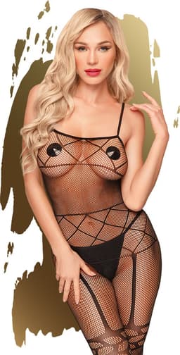 Penthouse Lingerie Firecracker - Erotische Catsuit - Maat XL - Zwart — thumbnail 1