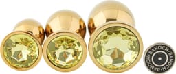 Banoch - Buttplug Aurora yellow gold Medium - gouden Metalen buttplug - Diamant geel — thumbnail 3