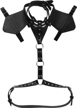 ♛Queen-Toys® Bondage - Mannen Meester harnas - Knevel - BDSM - Schouderharnas mannen - SM pak - Lederlook harnas - Rollenspel kleding — thumbnail 5