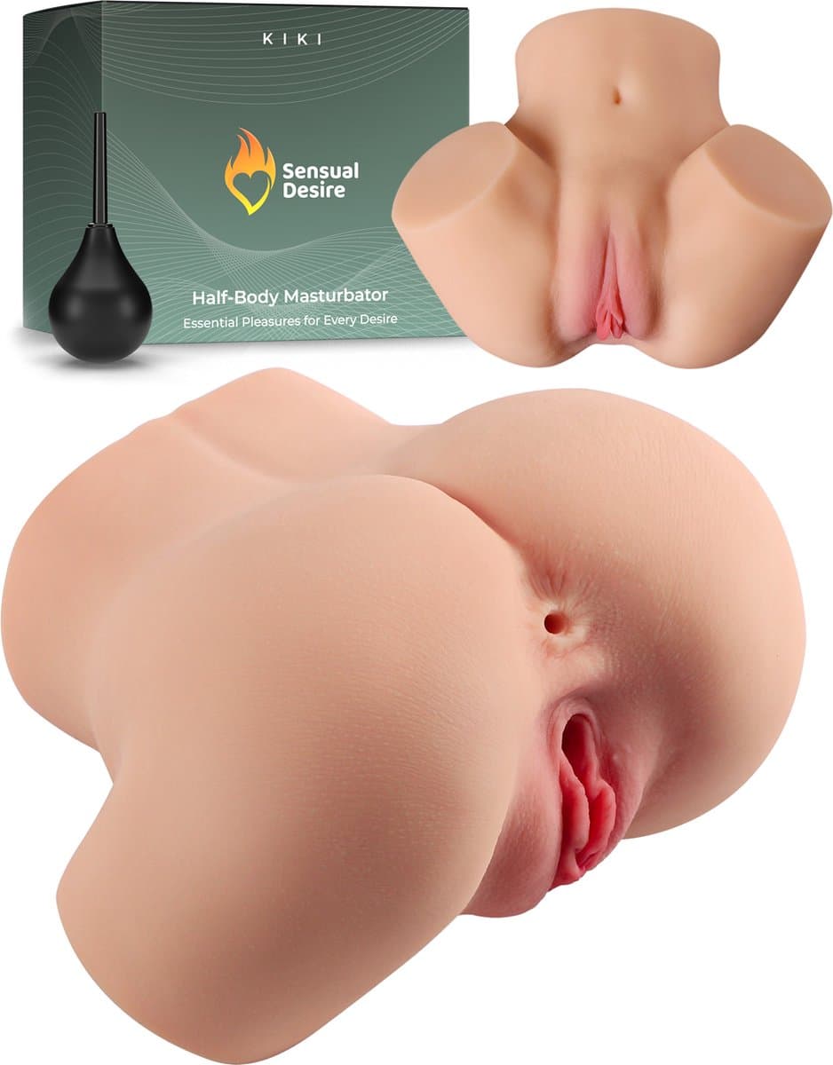 Sensual Desire® KIKI Masturbator voor Man - Pocket Pussy - 2-in-1 Vagina & Anus - Dubbele Tunnel - Sex Toys voor Mannen — afbeelding 1