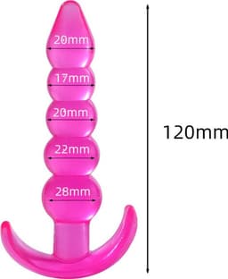 Buttplug I Anaal Plug I Butt Plug I Ribbel Buttplug I Voor Hem Of Haar I 12 CM Inbrenglengte I Siliconen I Roze — thumbnail 4