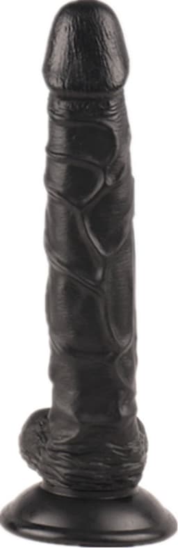 Realistische Zwarte Dildo Met Zuignap En Balzak - 25 CM - Big Black Dildo - BBC - Ook Voor Anaal - Sex Toys Voor Vrouwen - Dildo Met Zuignap — thumbnail 1