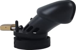 Banoch | Cockcage Black | siliconen | zwarte Chastity Cage met 5 ringen | medium / large — thumbnail 11