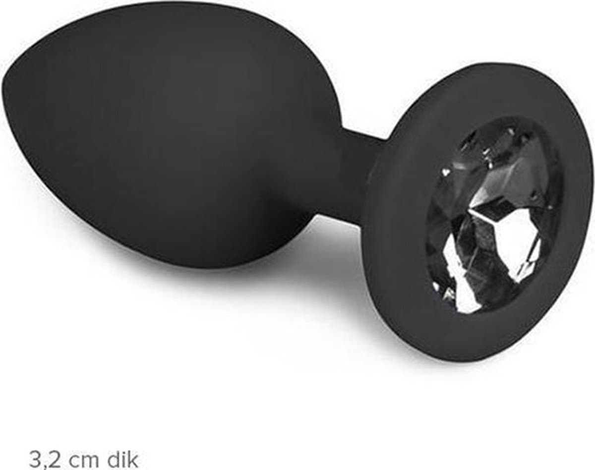 Siliconen Anaal Buttlug I Anaal Speeltje I Plug I Zwart I Diameter 3,2 cm — afbeelding 1