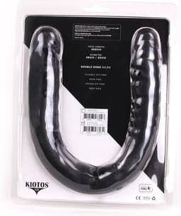 Kiotos Cox - Dubbele Dildo 45 x 4,5/4,8 cm - Zwart — thumbnail 2