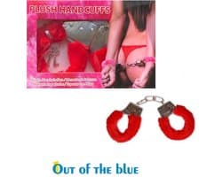 Handboeien - Pluche - Rood - Metaal - Fluffy - 2 sleuteltjes - Metaal - Fun - Feest - Handcuffs