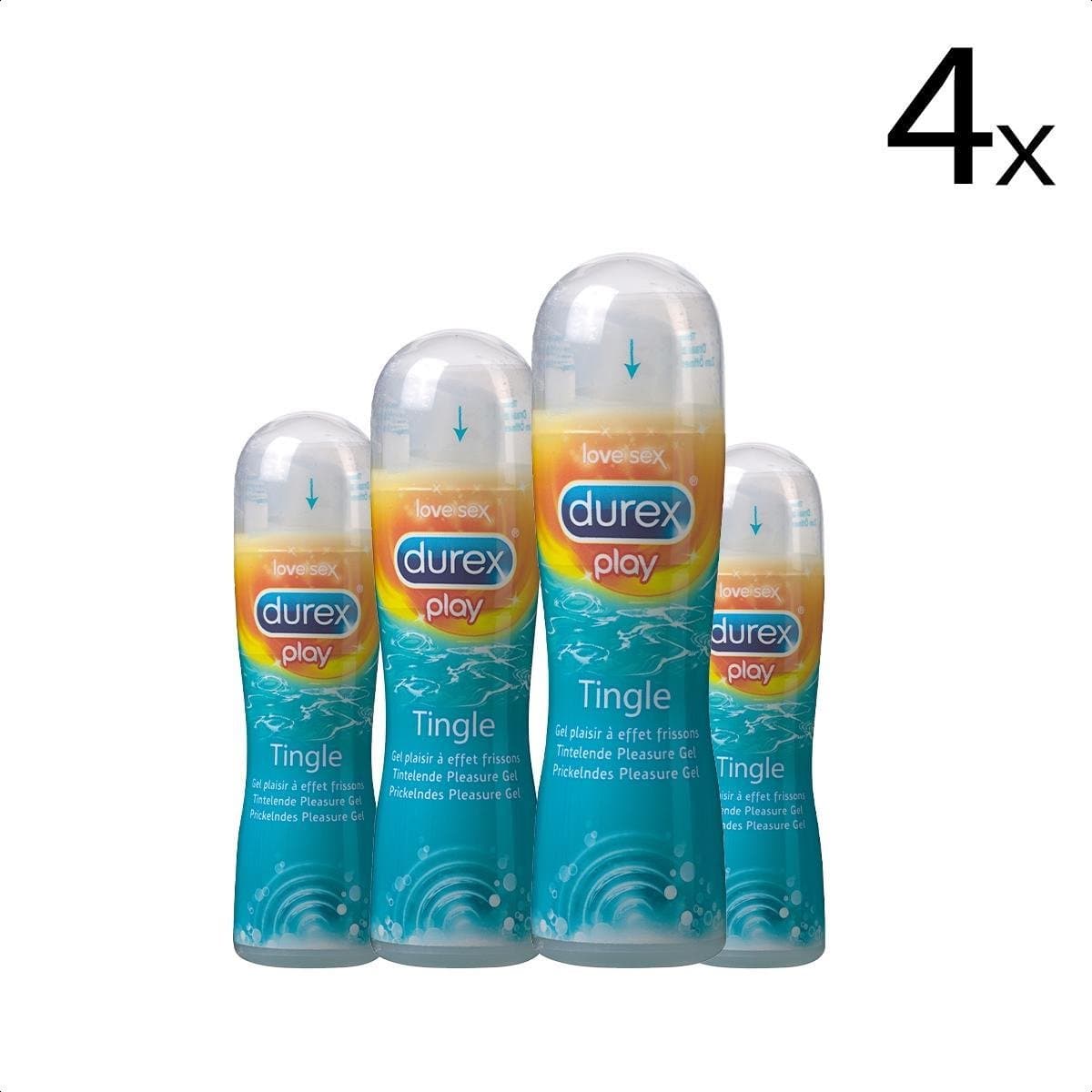 Durex Glijmiddel Play Pleasure Gel Tingle – 50ml x4 — afbeelding 1