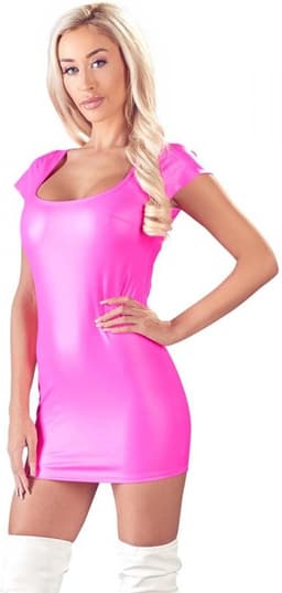 Cottelli Collection Wetlook Party Jurkje - Roze — thumbnail 5