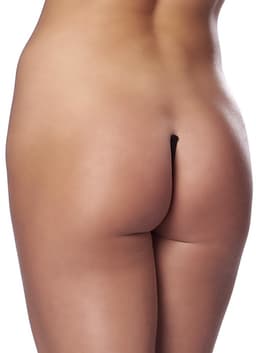 Nooitmeersaai - Strapless C-string met rode strik - Polyester/Elastaan - Zwart/rood - One-size — thumbnail 3