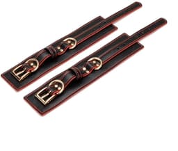 DOWO® - Handboeien - Body Bondage - Sexy Lingerie - Erotiek Riem – SM - BDSM - PU Leer- Harnas Vrouwen - Sextoys voor vrouwen – Rood & Zwart — thumbnail 2