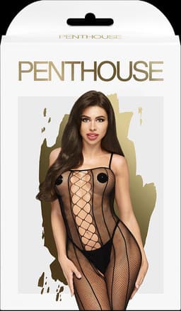 Penthouse Lingerie Drop Dead - Erotische Catsuit - Maat XL - Zwart — thumbnail 4
