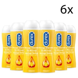 Durex Massage Olie en Glijmiddel 2-in-1 - Sensual met Ylang Ylang - 200ml x6 — thumbnail 1