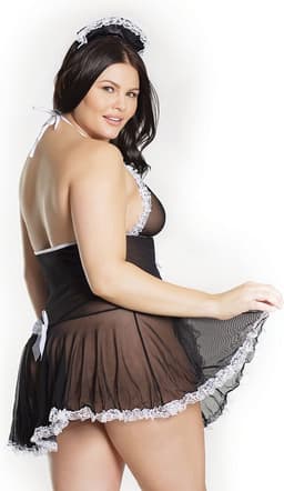 French Maid Baby Doll - Black/White — thumbnail 2