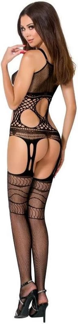 PASSION WOMAN BODYSTOCKINGS | Passion Woman Bs047 Bodystocking - Black One Size — thumbnail 3