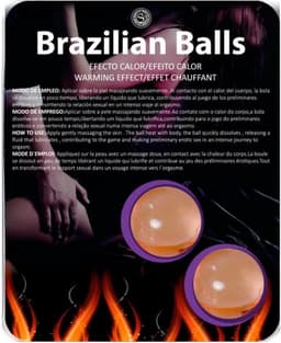 Secret Play Hot Effect Brazilian Balls - Massageolie - 2 Balletjes - Smelten tot Massage Olie - Verwarmend Effect — thumbnail 2