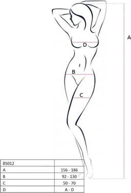 Passion Woman Bs012 Bodystocking White One Size | PASSION WOMAN BODYSTOCKINGS — thumbnail 2