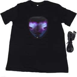 Oplichtend LED T-shirt - Verlicht T-shirt - Feestelijke uitstraling - App bediening - 8 uur gebruik - RGB — thumbnail 3