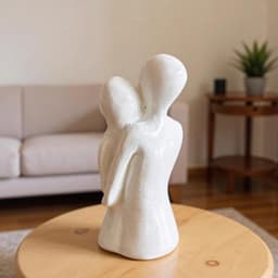 Generisch Paar sculptuur, abstracte kunstsculptuur van hars, paar figuren, moderne abstracte decoratie, woonkamer, kantoor, bruiloft, verjaardag, Kerstmis, Valentijnsdag, feest, gastgeschenken — thumbnail 2