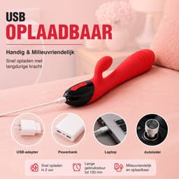 Sther G-Spot Vibrator – Tarzan Vibrators voor Vrouwen – Luxe Clitoris Stimulator – Sex Toys voor Vrouwen – 20.5 cm – Fluisterstil & Oplaadbaar – Paars — thumbnail 2