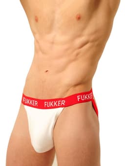 FUKKER Jockstrap – Rood/Wit – Maat M — thumbnail 1
