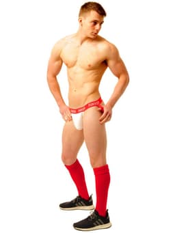 FUKKER Jockstrap – Rood/Wit – Maat L — thumbnail 2