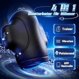 Daity App voor seksspeeltjes voor mannen, 4-in-1 eivormige masturbator met 9 vibratiestanden, vibrerende dildo's voor mannen, erotische speeltjes voor stellen — thumbnail 5