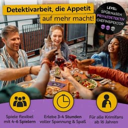 Moorddiner Spel - Diner Spel - Avond Vullen - Voor 4-6 Personen - 21 x 10 x 2.5 cm — thumbnail 3
