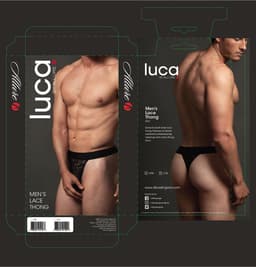 Lace Thong - Black — thumbnail 4