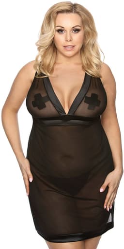 Chemise Samara zwart 5XL/6XL — thumbnail 1
