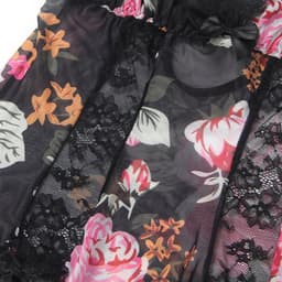 Zeloria Sexy Mesh Nachtjurk met Bloemenprint en Split – Transparante Lingerie Jurk met Kant en Slip – Verleidelijke Nightgown Dames – S — thumbnail 12