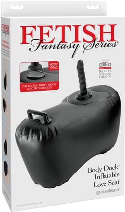Pipedream Fetish Fantasy Series Body Dock opblaasbaar Love Seat - Zwart — thumbnail 1