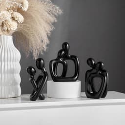 Set van 3 Abstracte Beeldjes voor Koppels - Romantische Woondecoratie voor Huis en Tafel — thumbnail 5