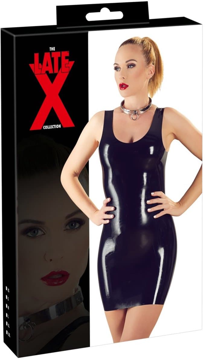 The Latex Collection Latex Mini Jurk - Zwart — afbeelding 1