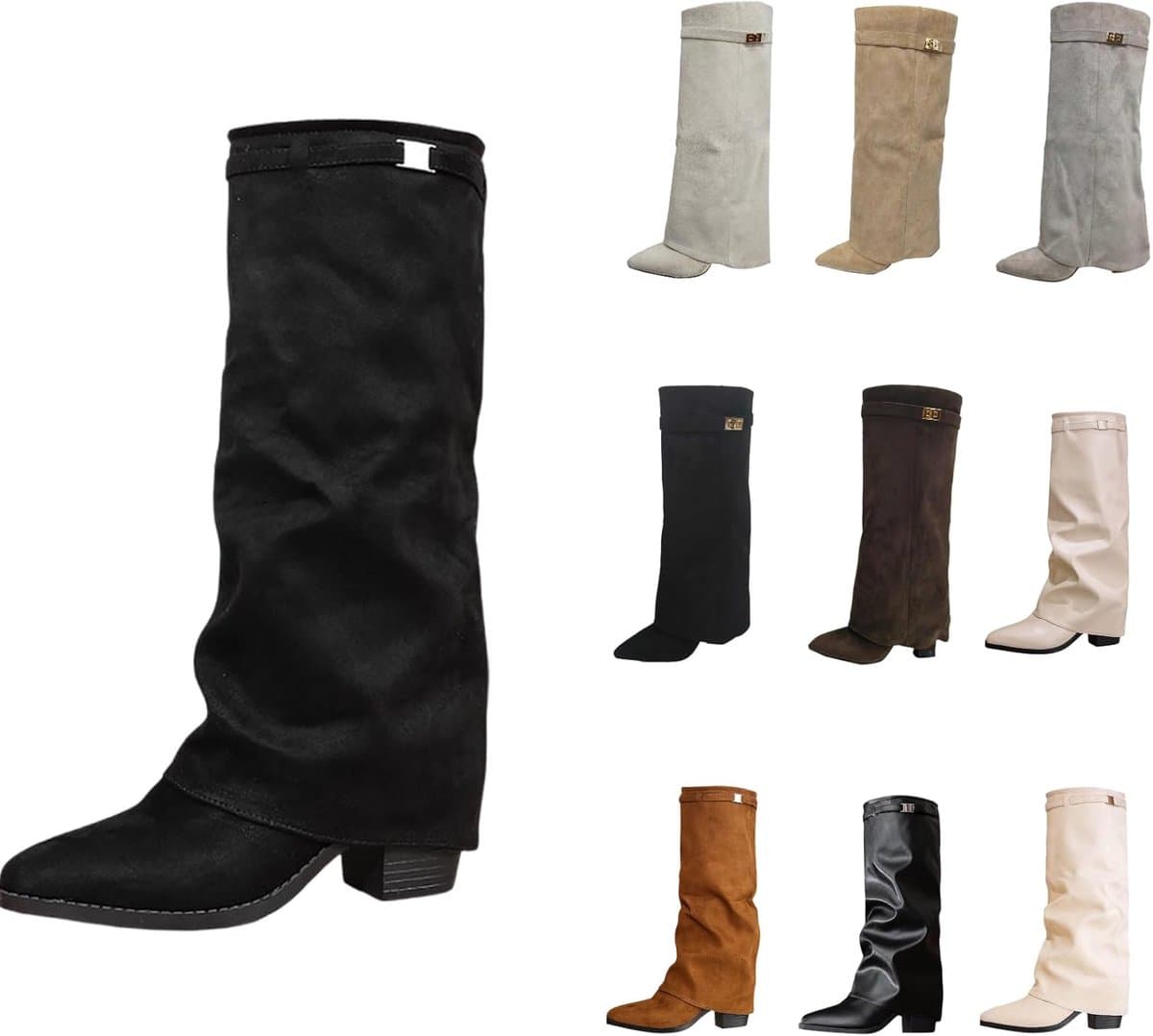 Overknee Laarzen - Hoge Laarzen Dames - Winterse Mode - Comfortabele Pasvorm - 6.5cm Hak — afbeelding 1
